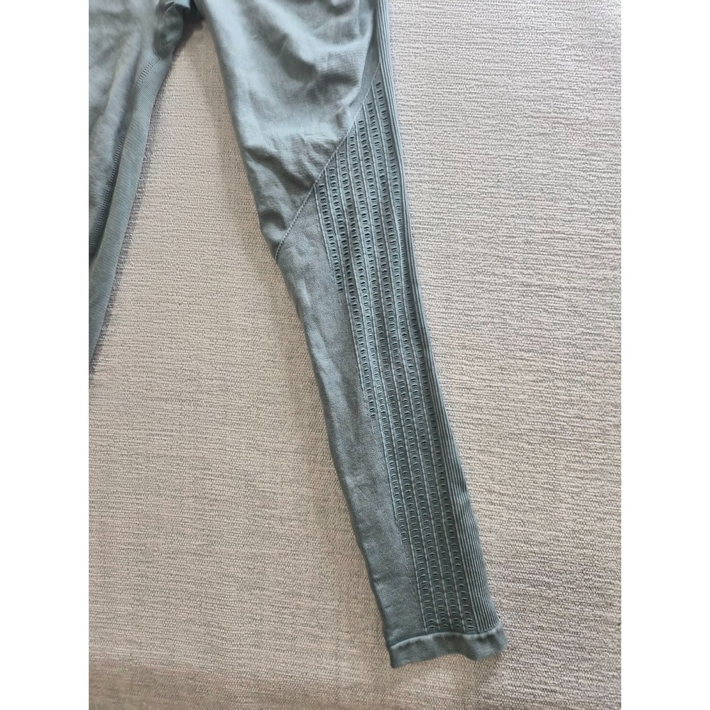 Fabletics High Waisted Seamless Leggings Womens Small Gray Ribbed Texture Detail - Picture 12 of 12